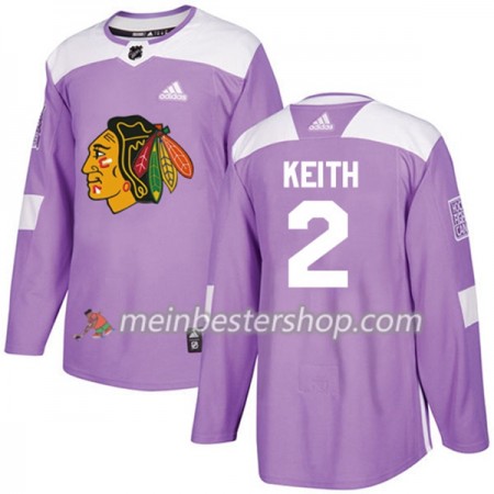 Chicago Blackhawks Duncan Keith 2 Adidas 2017-2018 Lila Fights Cancer Practice Trikot Authentic - Herren Chicago Blackhawks Duncan Keith 2 Adidas 2017-2018 Lila Fights Cancer Practice Trikot Authentic - Herren